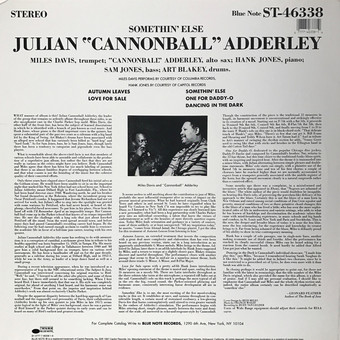 VINIL Universal Records Cannonball Adderley - Somethin' Else