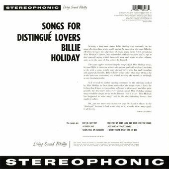 VINIL Universal Records Billie Holiday - Songs For Distingue Lovers