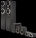 Pachet PROMO Q Acoustics 3050i pachet 5.1 Carbon Black