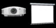 Videoproiector Sony VPL-HW45 + COMPACT RF ELECTROL 16:9, panza Matte White 162x280cm