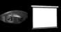 Videoproiector Sony VPL-HW45 + COMPACT RF ELECTROL 16:9, panza Matte White 173x300cm 
