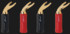 QED Spade ScrewLoc ABS Duo 2RED 2BLK