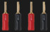 QED Banane ScrewLoc ABS 4mm Plug 5RED 5BLK