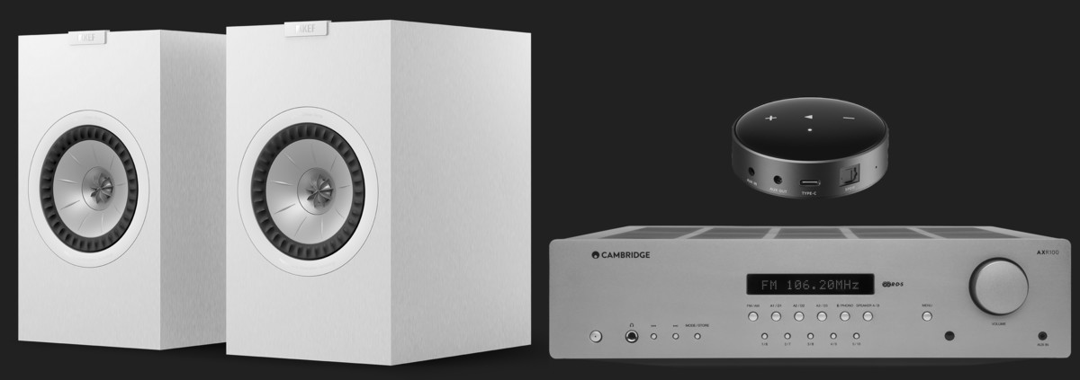 Pachet PROMO KEF Q3 Meta + Cambridge  Audio AXR100 + Wiim Mini