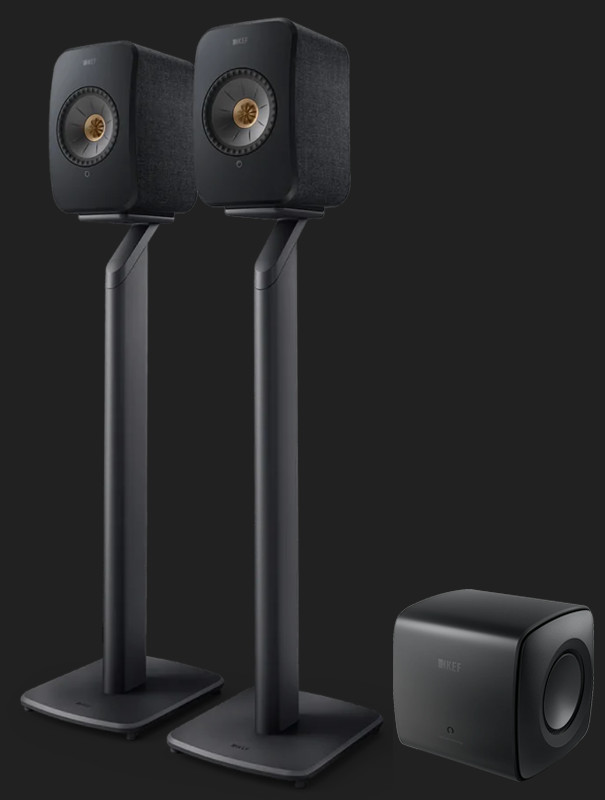 Pachet PROMO KEF LSX II + KEF Floorstand S1 + KEF KC62