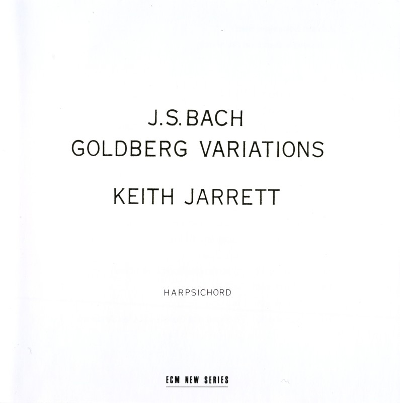 CD ECM Records Keith Jarrett - Bach: Goldberg Variations