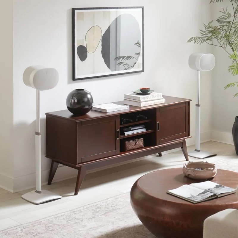  Stativ de podea SANUS WSSE3A1-W2 pentru Sonos Era 300, reglabil pe inaltime, alb
