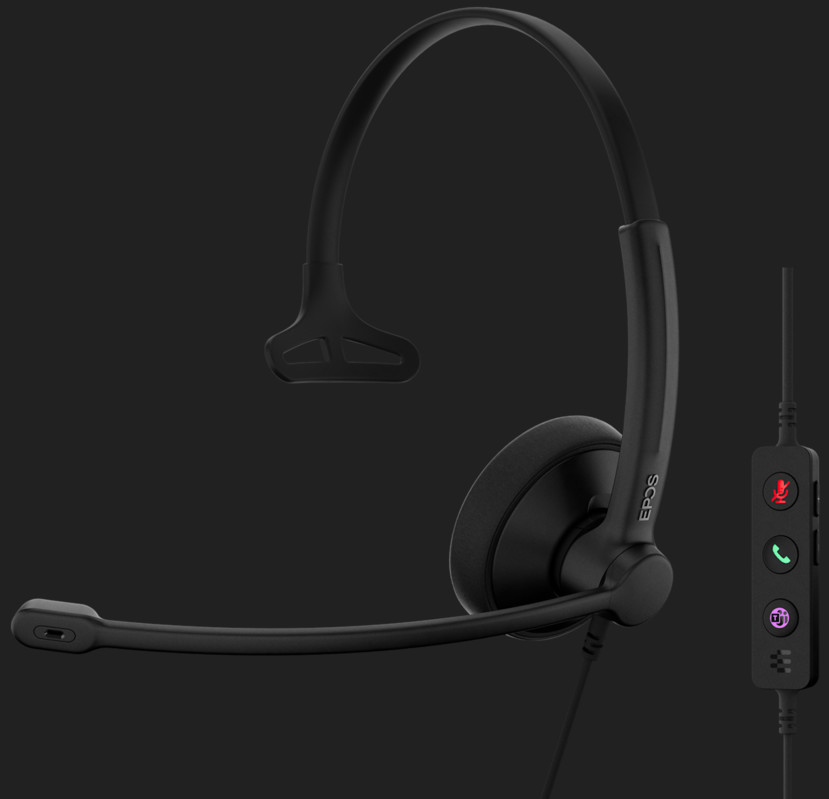 Casti EPOS IMPACT 100 MS Mono USB-C+A
