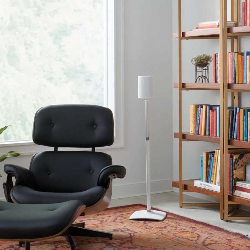  Stative de podea SANUS WSSE1A2-W2 pentru Sonos Era 100 si Era 100 SL, reglabile pe inaltime, set 2 bucati, alb