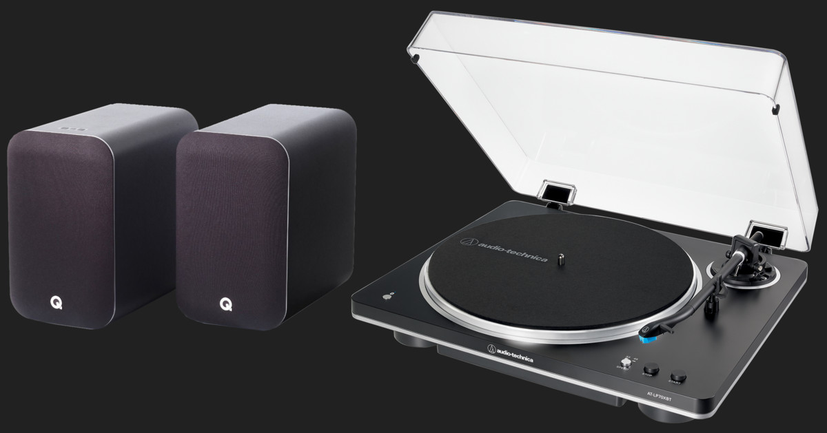 Pickup Audio-Technica AT-LP70XBT + Q Acoustics M20
