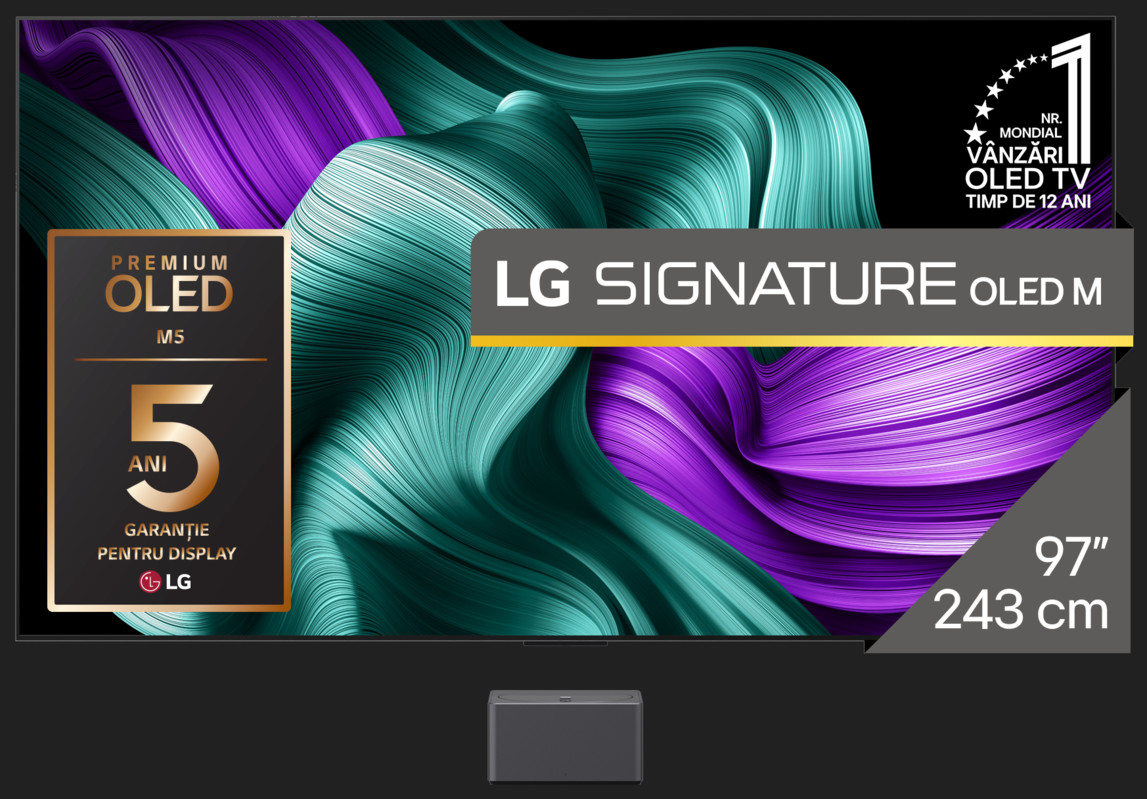 LG SIGNATURE OLED M5 de 97 inci, 4K Smart TV, 2025 97M59LA 