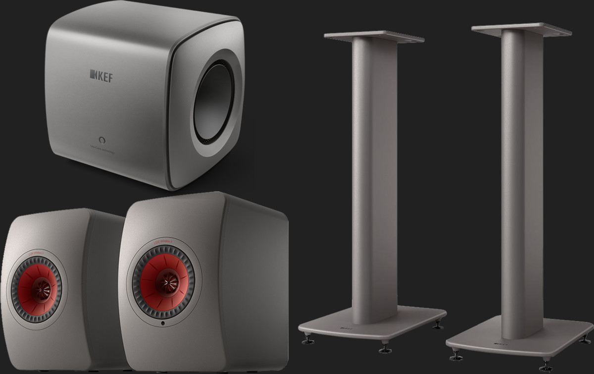 Pachet PROMO KEF LS50 Wireless II + KEF KC62 + KEF S2 Stand