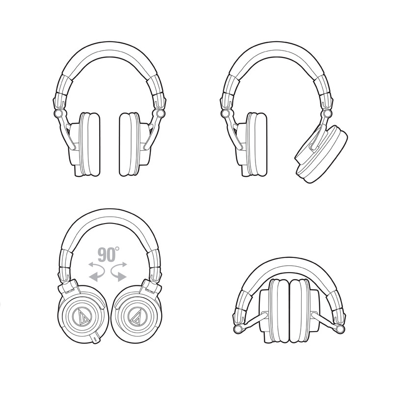 Casti DJ Audio-Technica ATH-M50x Negru