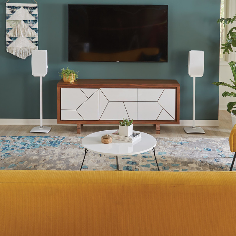  Stativ de podea SANUS WSS52 pentru Sonos Five, montaj vertical sau orizontal, negru