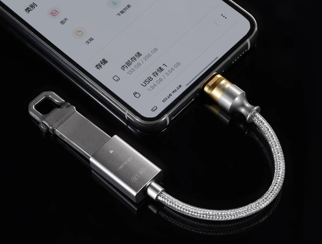DD HiFi TC07F USB-C la USB-A OTG