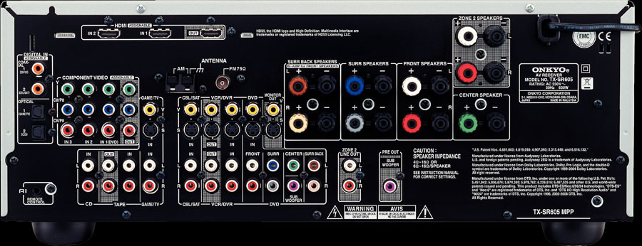 Receiver Onkyo TX-SR605