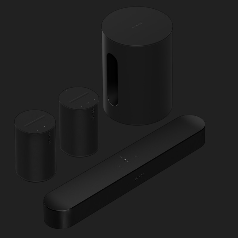  Sistem Home Cinema Sonos Beam (Gen 2) + 2 x Era 100 SL + Sub Mini, Dolby Atmos, WiFi