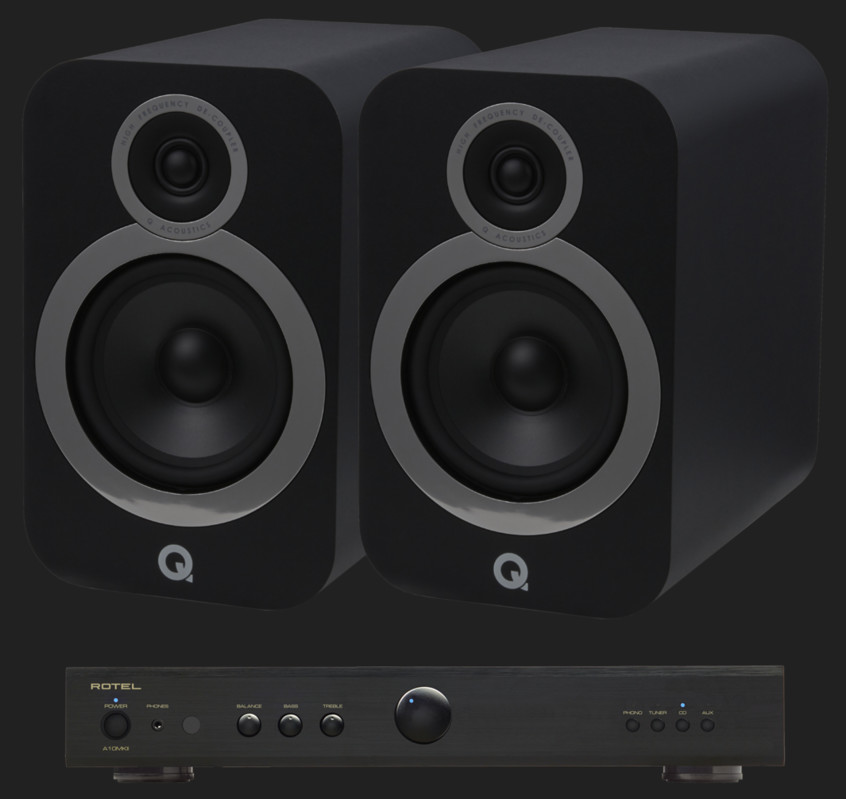 Pachet PROMO Q Acoustics 3030i + Rotel A-10 MK II