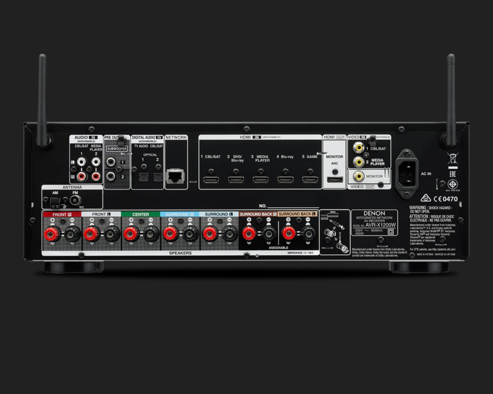 Receiver Denon AVR-X1200W Black la AVstore.ro