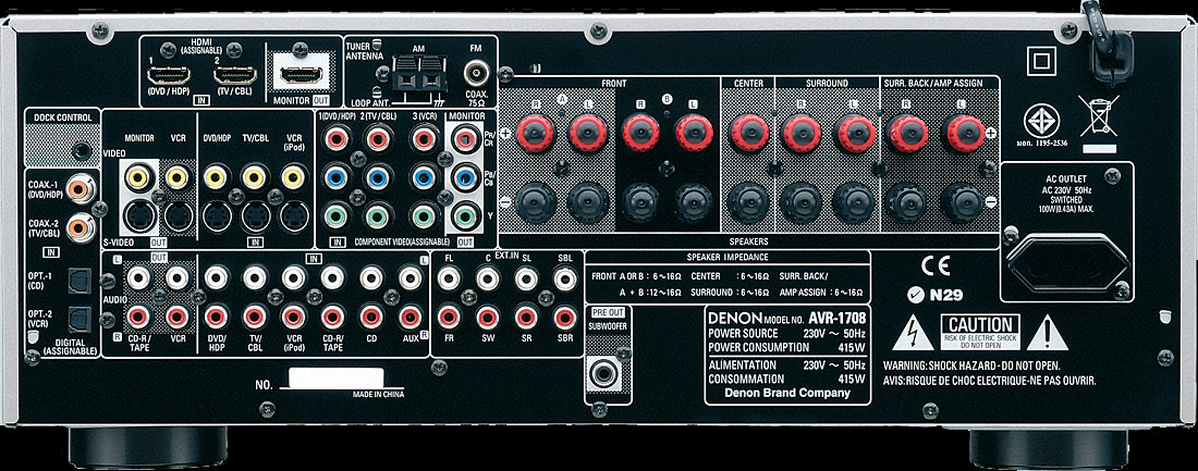 Receiver Denon AVR-1708