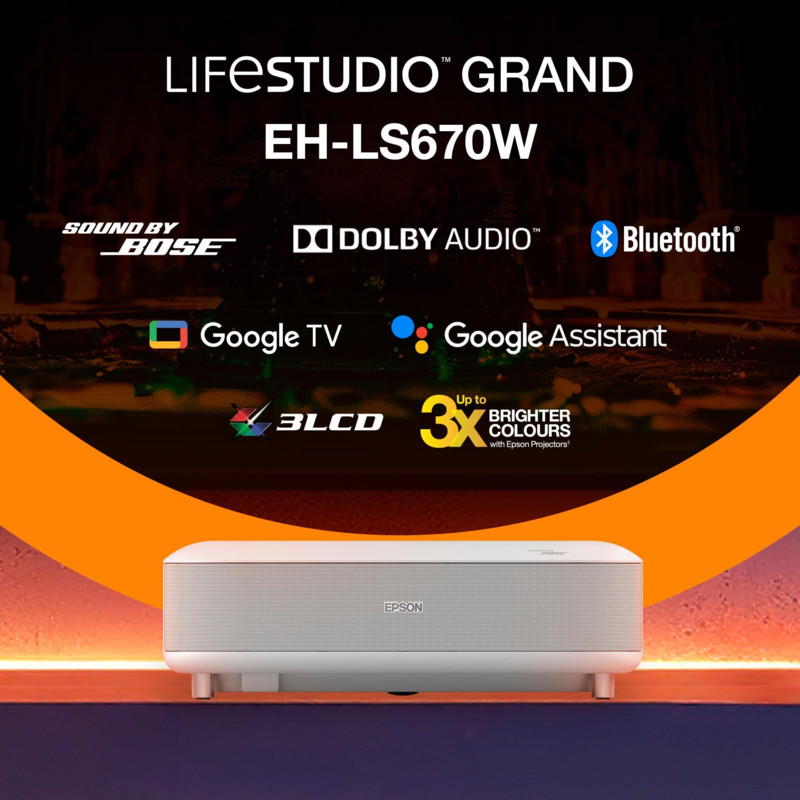  Epson Lifestudio Grand - EH-LS670 + CASHBACK 1500RON