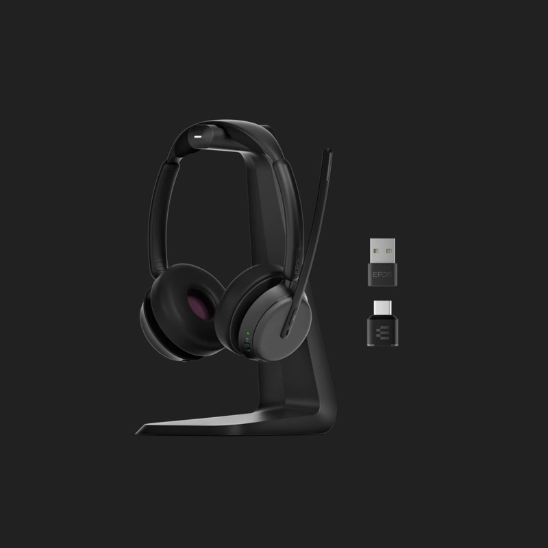 Casti EPOS IMPACT 1000 MS UC ANC WL USB-C+A Stand
