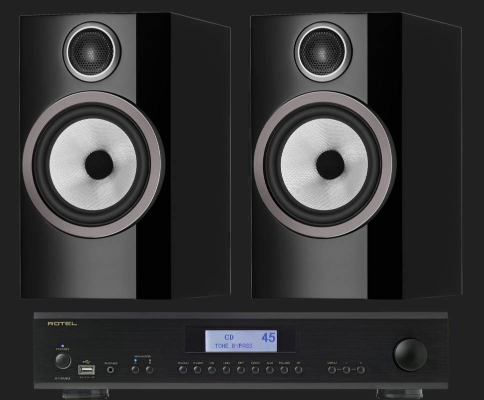 Pachet PROMO Bowers & Wilkins 706 S3 + Rotel A-14 MKII