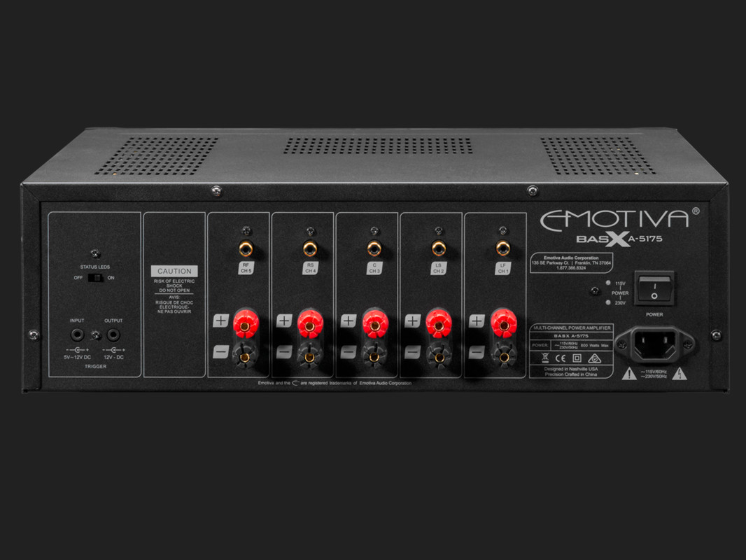 Amplificator Emotiva A-5175 5-Channel Power Amplifier