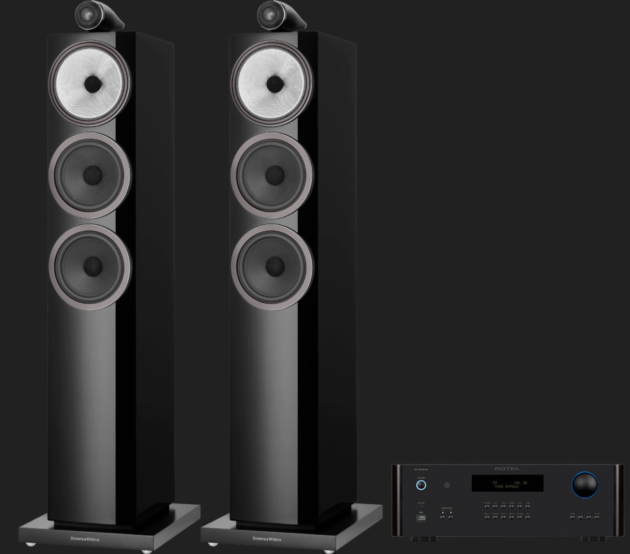 Pachet PROMO Bowers & Wilkins 703 S3 + Rotel RA-1572 MK II