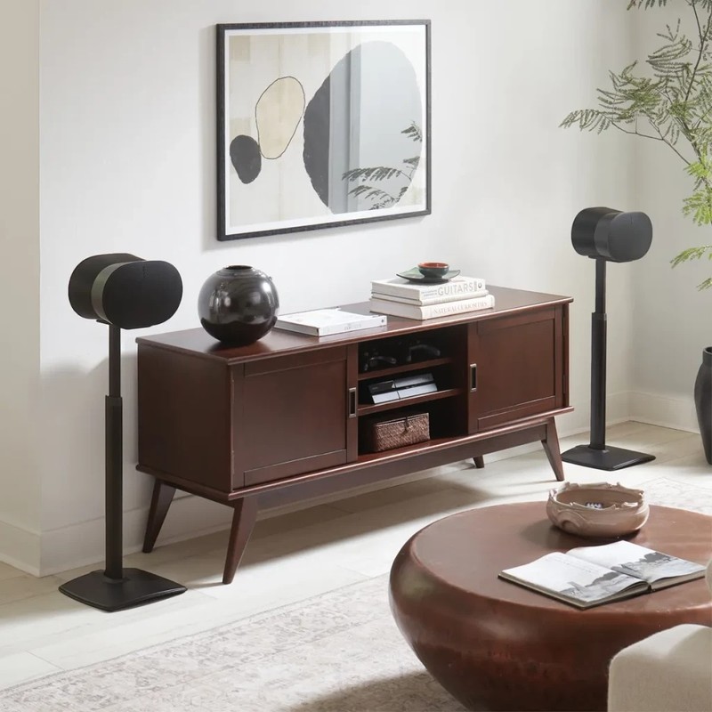  Stativ de podea SANUS WSSE3A1-B2 pentru Sonos Era 300, reglabil pe inaltime, negru