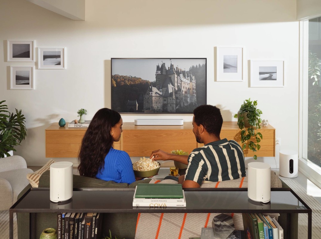  Sistem Home Cinema Sonos Beam (Gen 2) + 2 x Era 100 SL + Sub Mini, Dolby Atmos, WiFi
