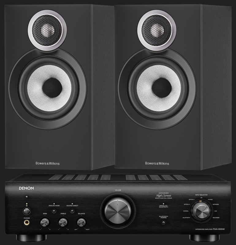 Pachet PROMO Bowers & Wilkins 607 S3 + Denon PMA-600NE