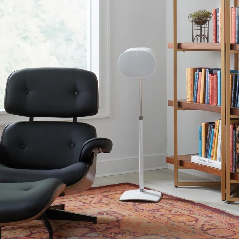  Stativ de podea SANUS WSSE3A1-W2 pentru Sonos Era 300, reglabil pe inaltime, alb
