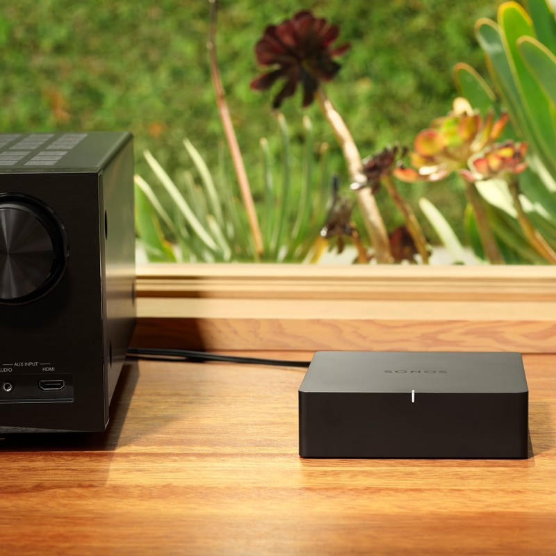  Streamer audio Sonos Port, WiFi, AirPlay 2, pentru sisteme Hi-Fi si multiroom, Negru
