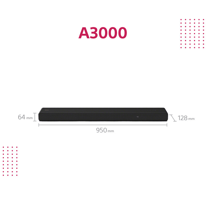  Soundbar Sony HT-A3000 + 2 ANI EXTRA GARANTIE