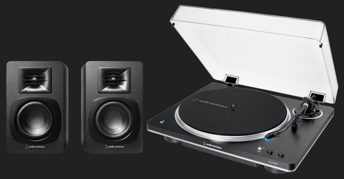 Pickup Audio-Technica AT-LP70XBT + Audio Technica AT-SP3X