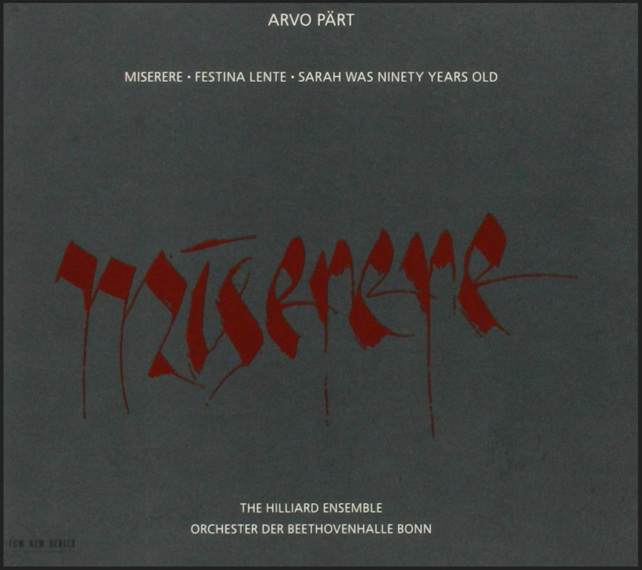 CD ECM Arvo Part: Miserere