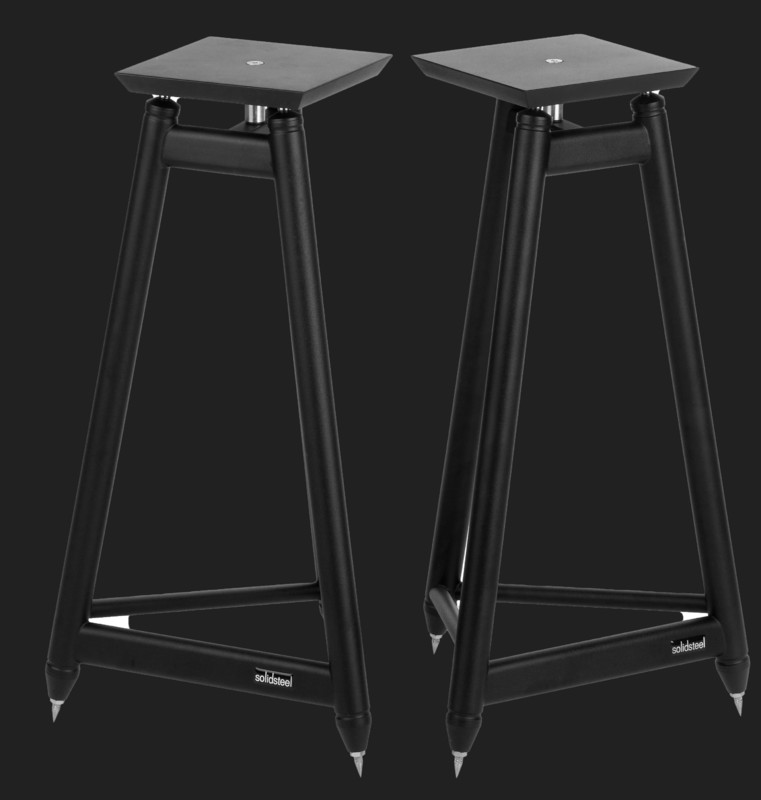 Solidsteel SS Series Vintage Hi-Fi Speaker Stands Black