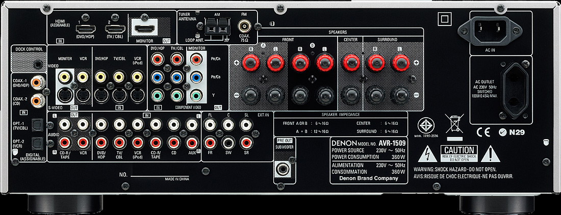 Receiver Denon AVR-1509
