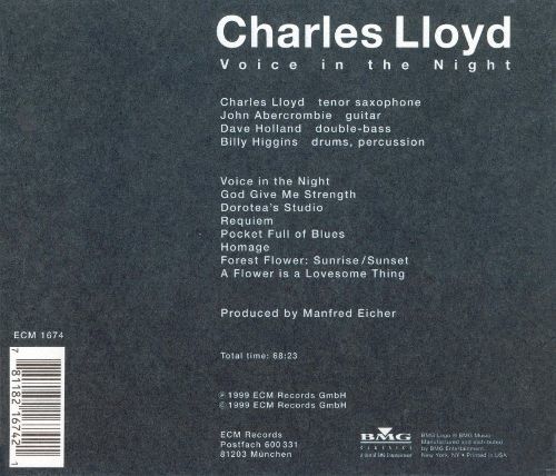 VINIL ECM Records Charles Lloyd: Voice In The Night