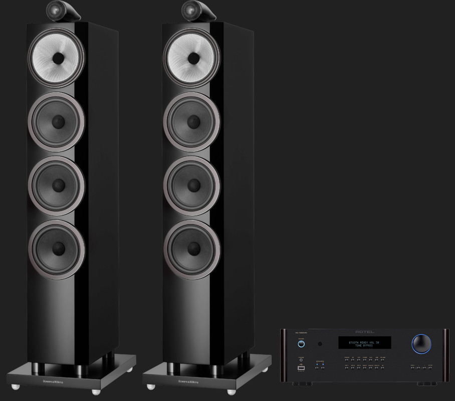 Pachet PROMO Bowers & Wilkins 702 S3 + Rotel RA-1592 MK II