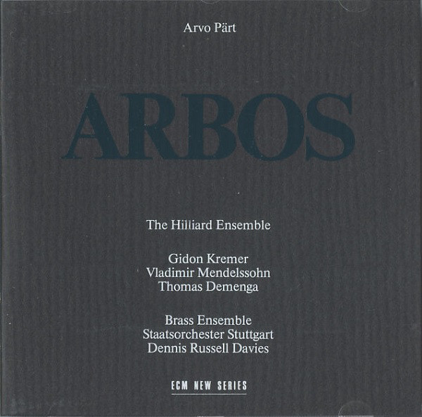 CD ECM Records Arvo Part: Arbos