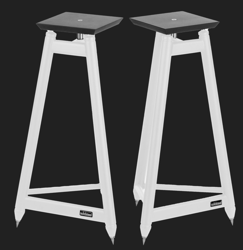 Solidsteel SS Series Vintage Hi-Fi Speaker Stands White