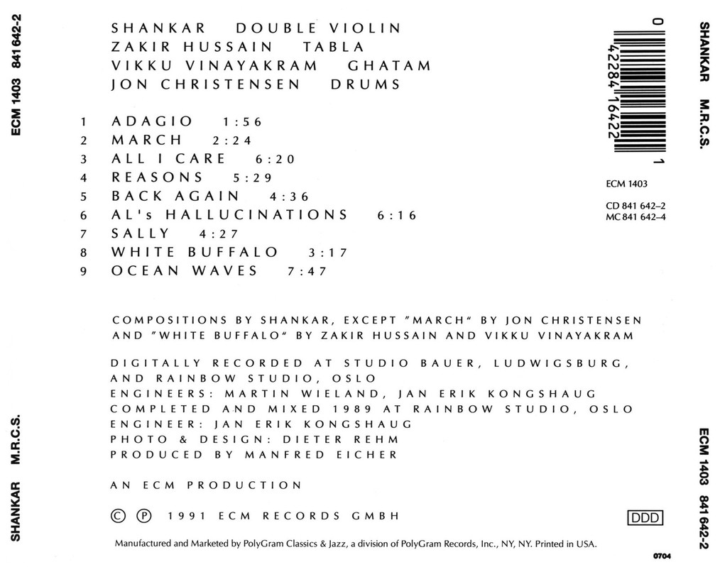 VINIL ECM Shankar: M.R.C.S.