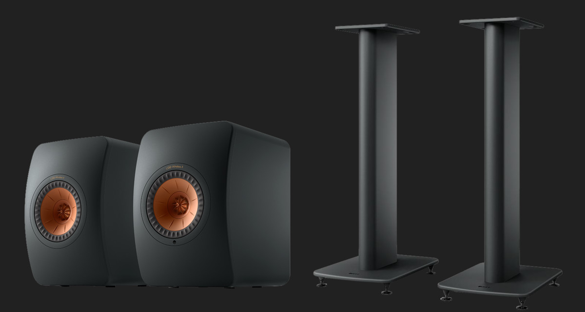 Boxe active KEF LS50 Wireless II + S2 Floor Stand