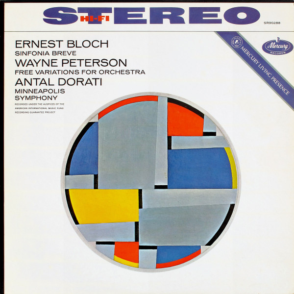 VINIL DECCA Ernest Bloch - Wayne Peterson ( Dorati, Minneapolis )