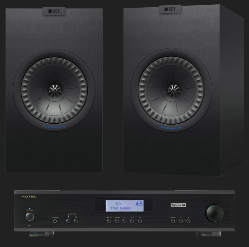 Pachet PROMO KEF Q350 + Rotel A-11 Tribute