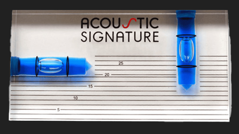 Acoustic Signature Bubble Leveler