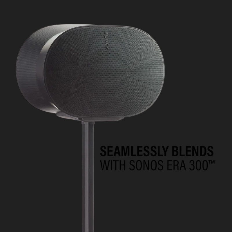  Stative de podea SANUS WSSE3A2-B2 pentru Sonos Era 300, reglabile pe inaltime, set 2 bucati, negru
