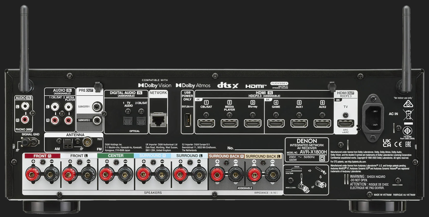 Receiver Denon AVR-X1800H la AVstore.ro